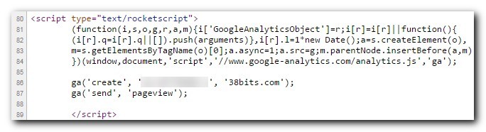 Código de Google Analytics