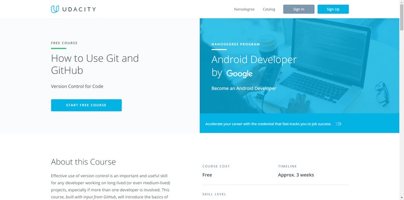 Curso "How to use Git and GitHub" a través de Udacity